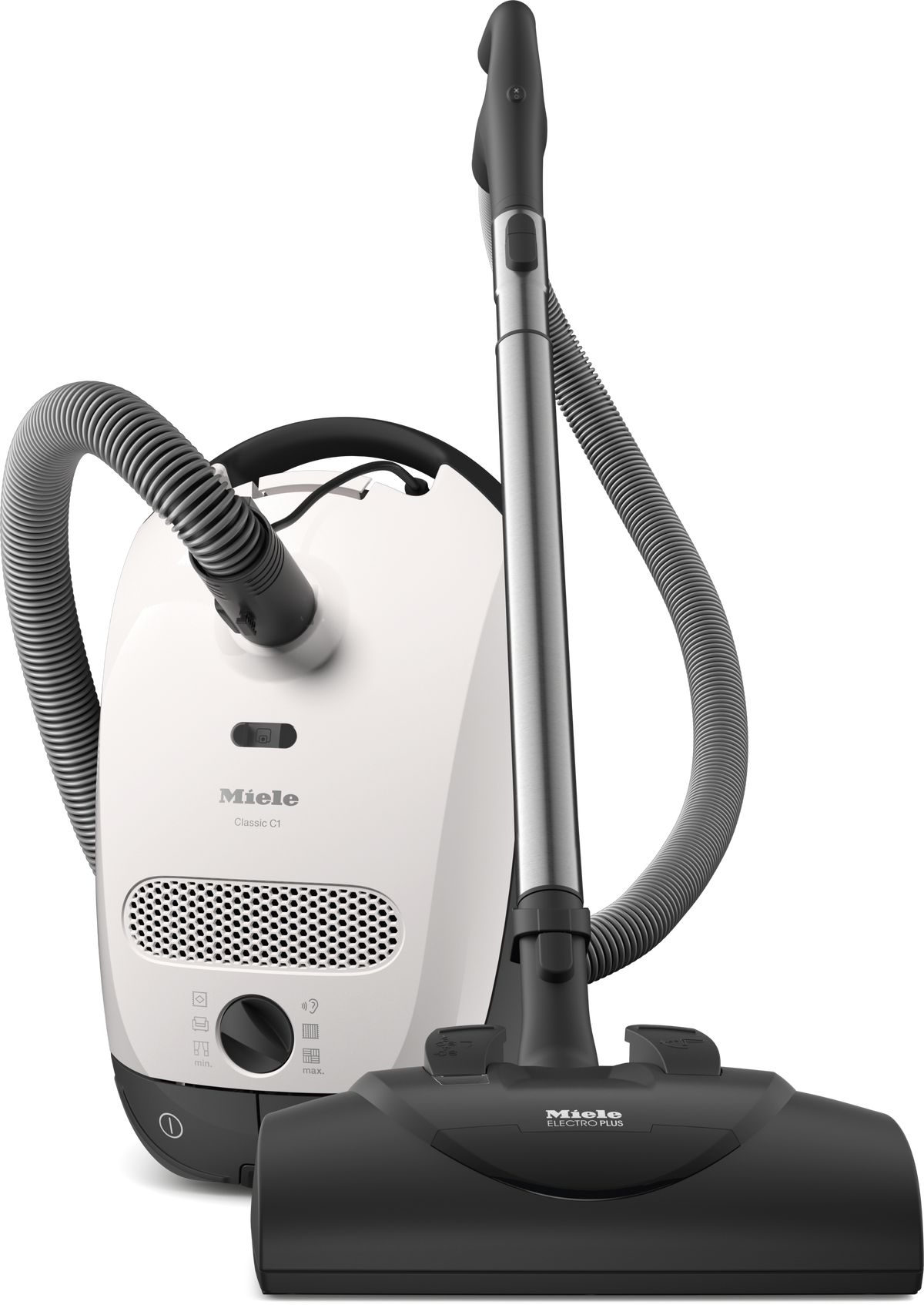 Miele Classic C1 Cat & Dog PowerLine canister vacuum in Lotus White