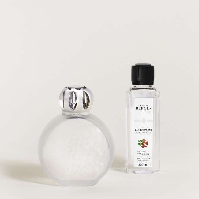 Astral Frosted Home Fragrance Lamp Gift Set with White Cashmere