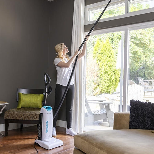 Simplicity S26 wand and stretch hose reaching up to 11 feet