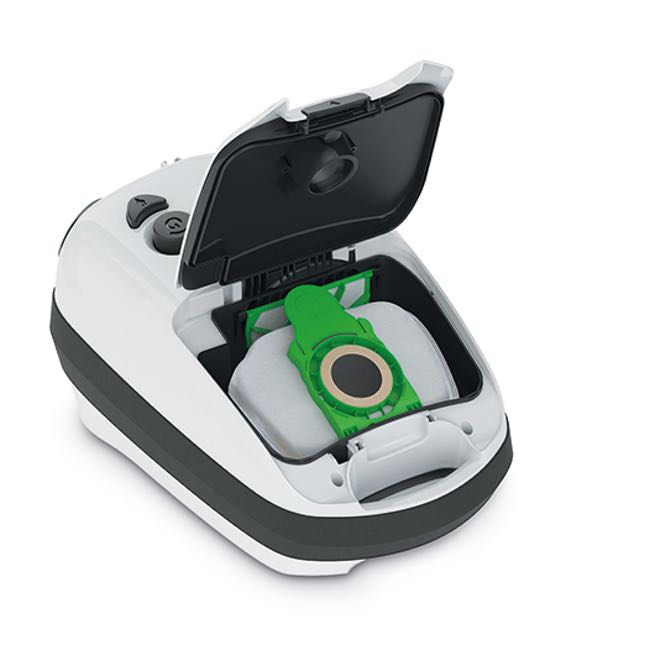 Sebo Airbelt E3 Premium dust bag compartment