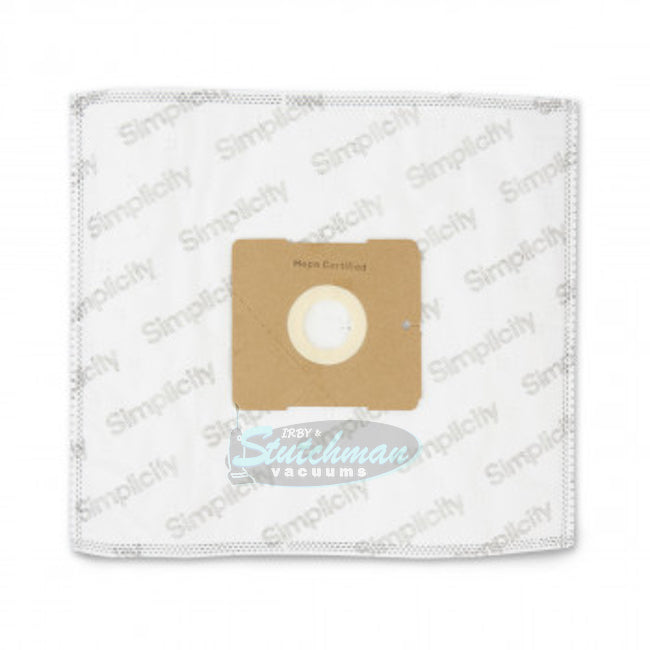 Simplicity type Z HEPA media bags for Jill, Jack, Snap compact canisters.