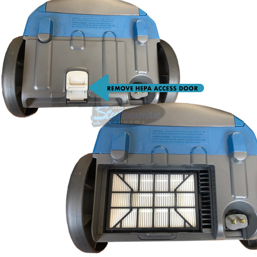 Titan T9000, T9200, T9500 HEPA Filter EF11 location