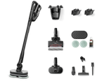 Miele Triflex HX3 Aqua Plus cordless stick vacuum in Obsidian Black with two batteries