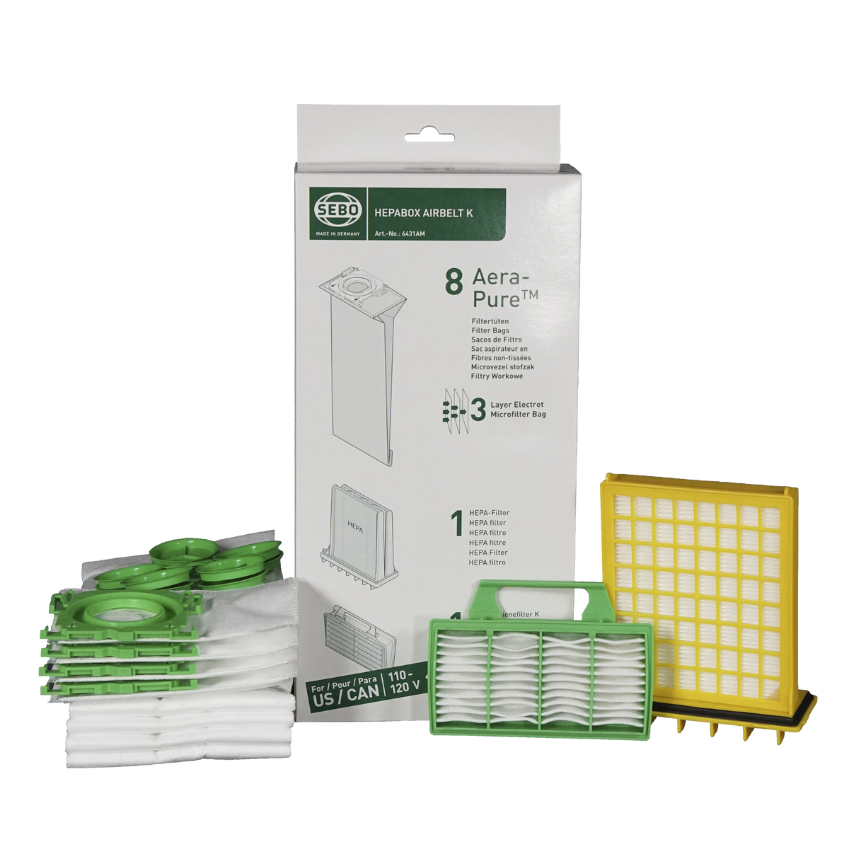 SEBO Airbelt K HEPA Service Box (Part# 6431AM)