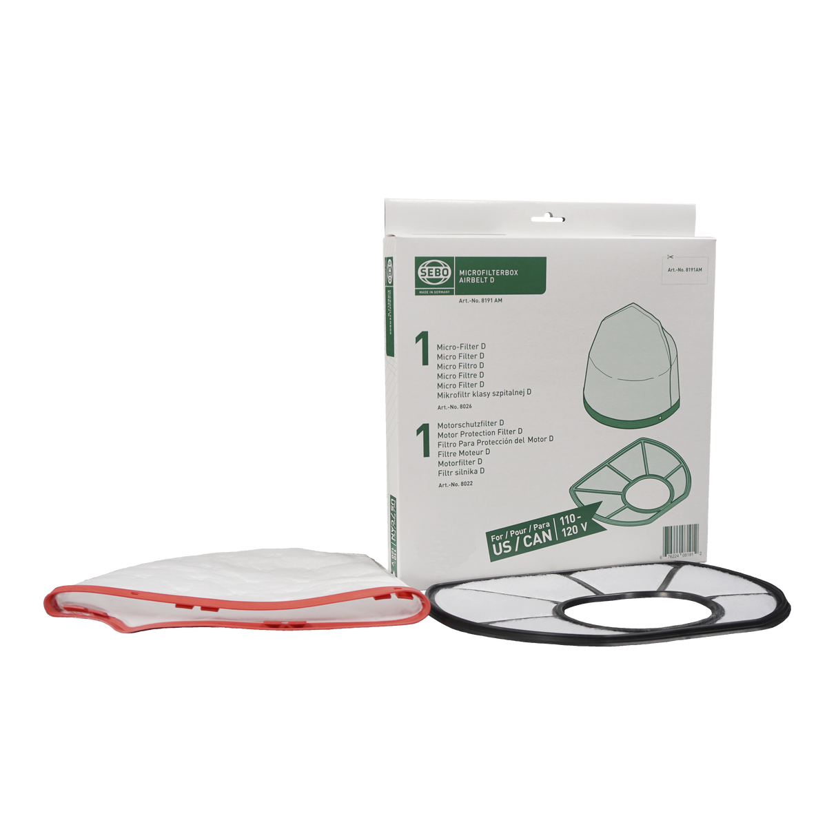 Sebo Airbelt D Filter Set (Part# 8191AM)
