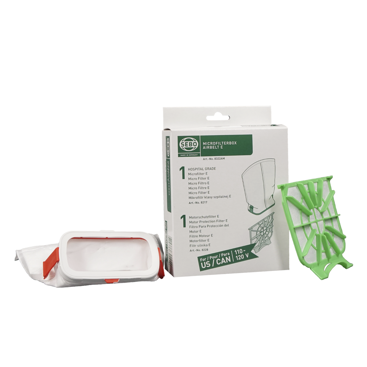 Sebo Airbelt E Filter Set (Part# 8322AM)